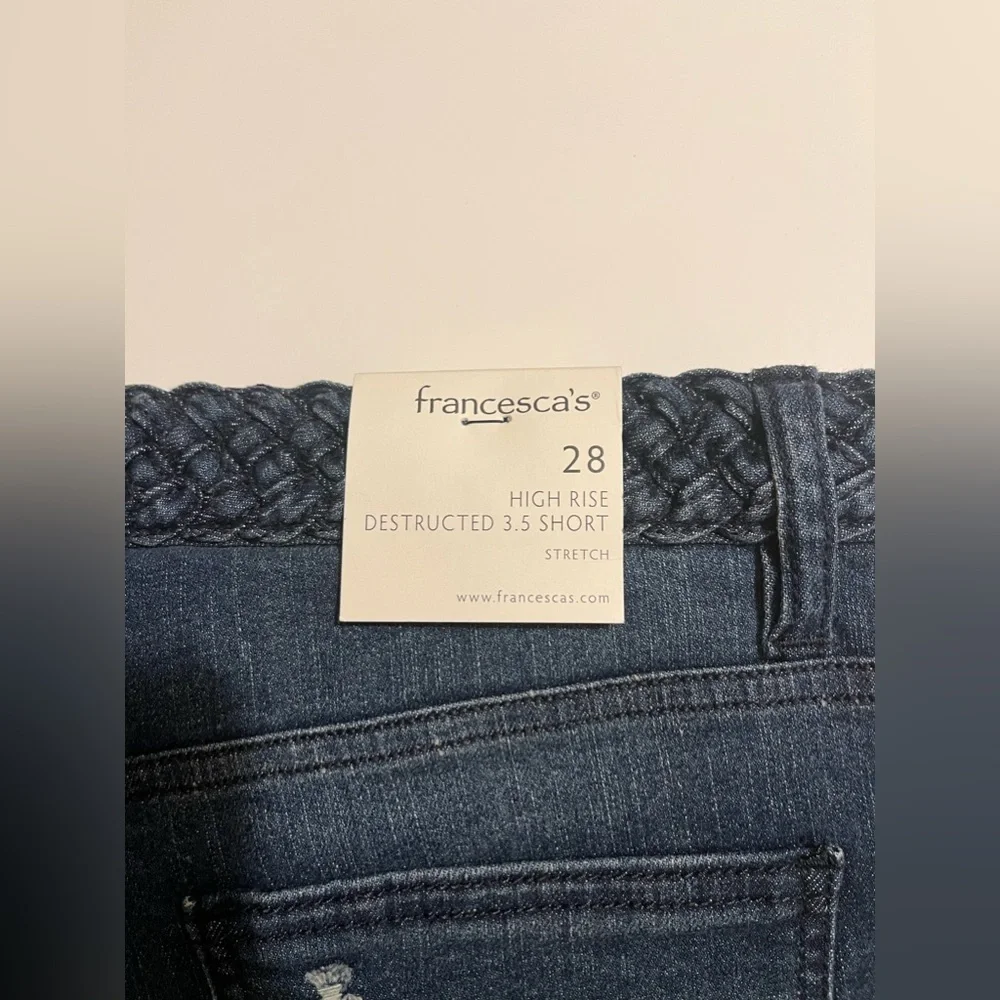 Francesca’s Harper High Rise Jean Shorts - Picture 3 of 10